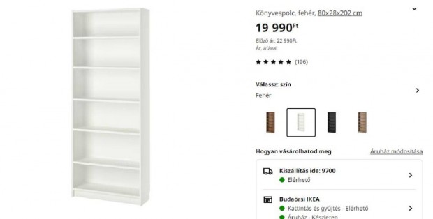 Ikea billy fehr knyvespolc