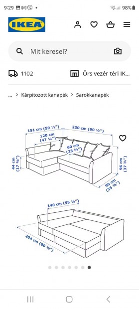 Ikea holmsund sarok ll