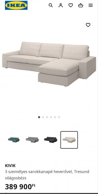 Ikea kivik 4 szemlyes kanap-fekvfotel sarokkanap bzs 