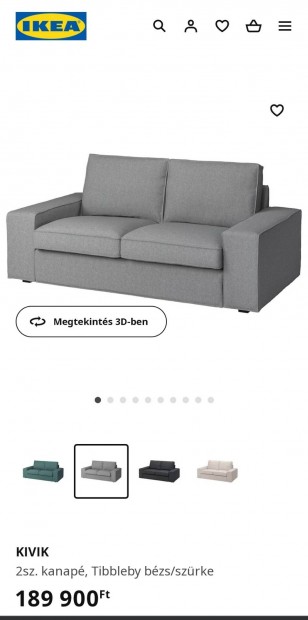 Ikea kivik kanap orrsta szrke 