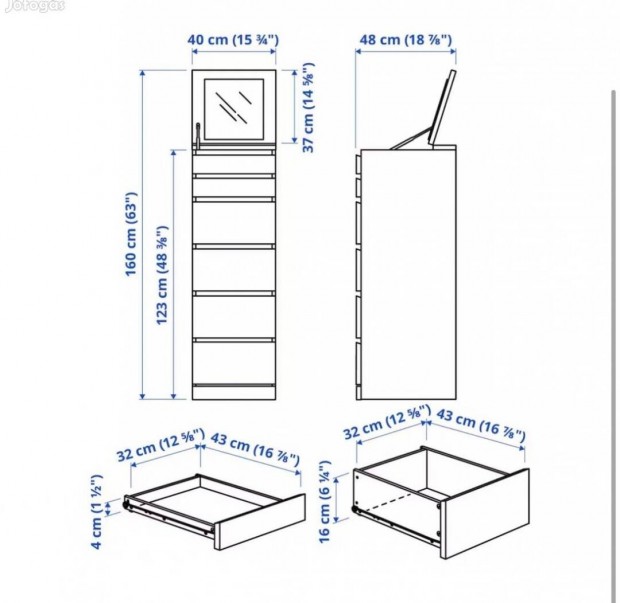 Ikea malm 6 fikos tkrs komd