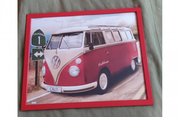 Ikea piros Fiskbo kpkeret 40 x 50 cm VW Bus T1 poszter