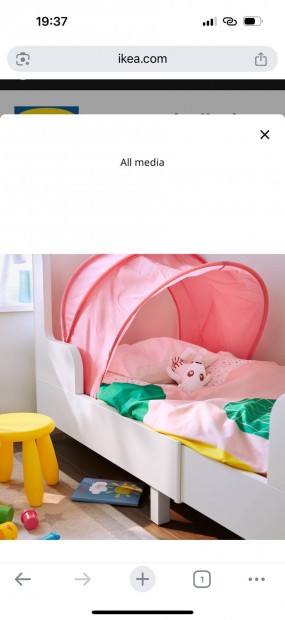 Ikea sufflet alvókuckó zöld és rózsaszín