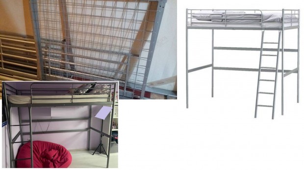 Ikea svarta galériaágy eladó 35e Ft