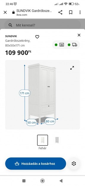 Ikea szekrny Sundvik gyerekbtor Sifokon