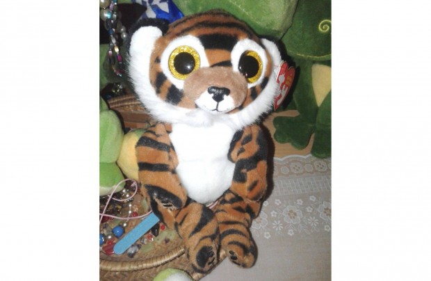 Imádnivaló Ty tigris pihe-puha cukorfalat plüss Beanie Babies