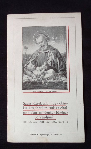 Imalap, imaknyvbe val lap: Szent Jzsef 1917