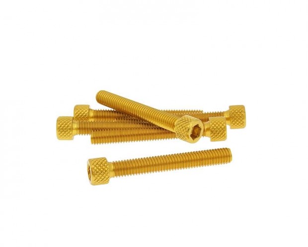 Imbuszfejű eloxált alumínium csavar szett - 6db, M6x45, optikai tuning
