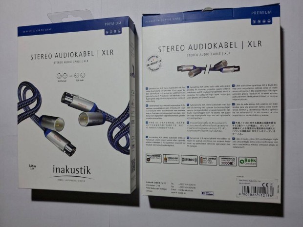 Inakustik Audio Hi-fi XLR, Jack kbel