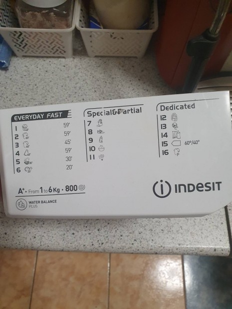 Indesit Mosszeradagol,  tart