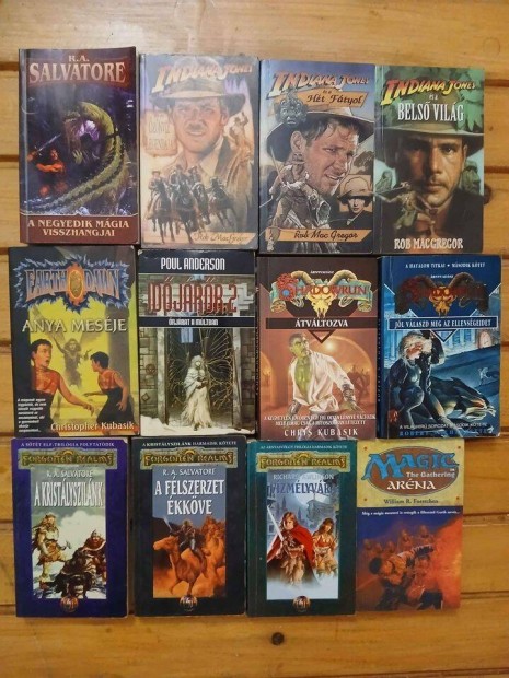 Indiana Jones,Shadowrun,Forgotten Realms,Magic knyvek,darabjuk 1500.-