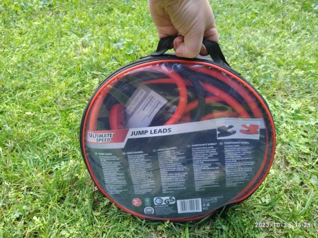 Indítókábel bikázó kábel új, Lidl Ultimate Speed 3,5 m, LED lámpával