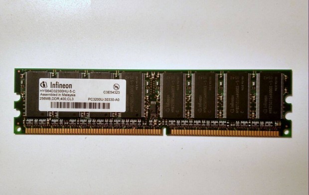 Infineon DDR1 400MHz 256MB RAM (Ver.2) teszteletlen