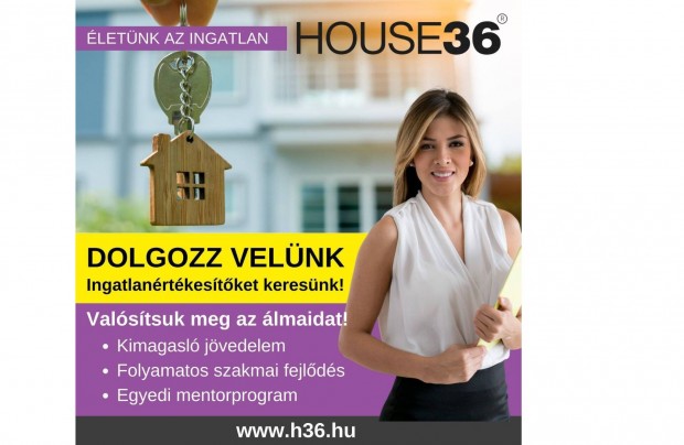 Ingatlanértékesítőket keresünk!