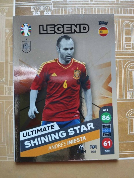 Iniesta (Spanyolorszg) Lidl Euro 2024 Ultimate Shining Star Legend