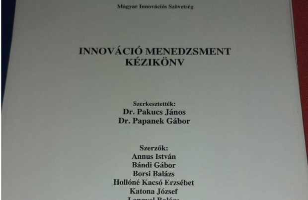 Innovci Menedzsment Kziknyv 1790Ft