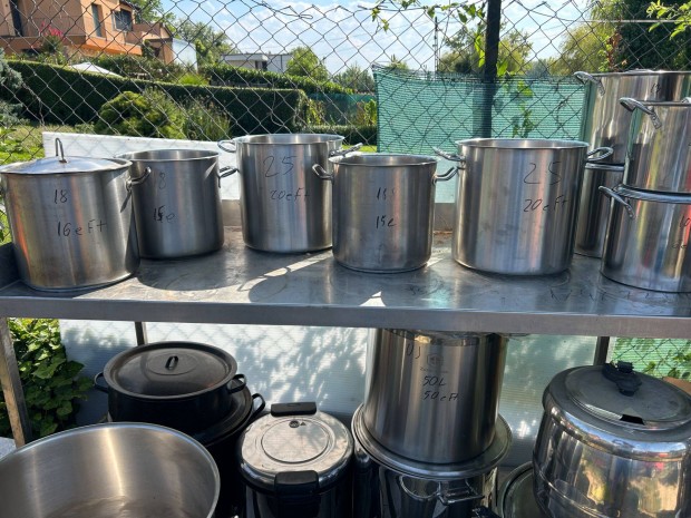Inox ipari főző edények