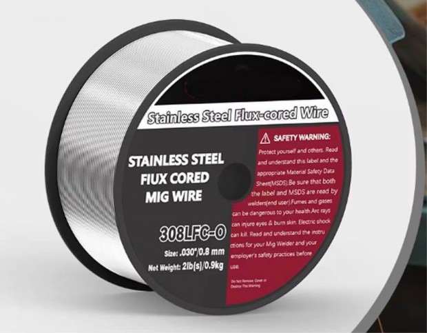 Inox rozsdamentes ER308L 0,8 mm porbeles hegesztő huzal 0,9 kg flux új