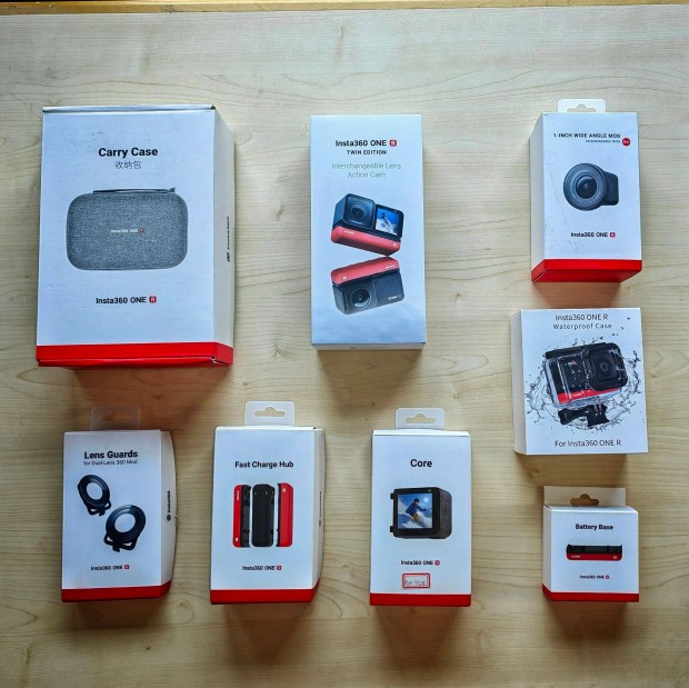 Insta360 One R teljes szett, kiegészítőkkel (4K, 360, 1 Inch)