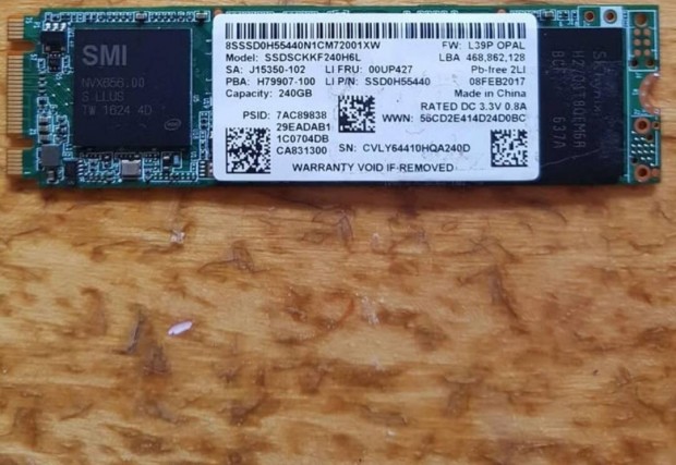 Intel 256 GB m2 SSD Eladva.