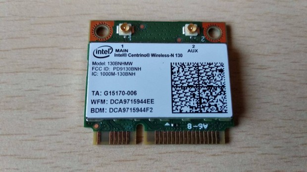 Intel Centrino Wireless-N 130, Laptop WiFi és Bluetooth kártya