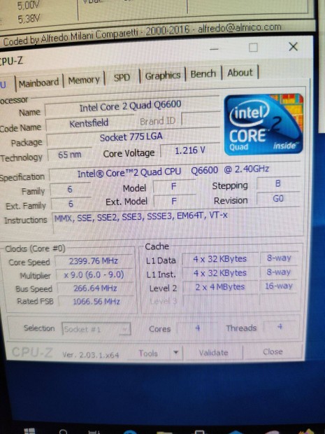 Intel Core 2 Quad Q6600 4magos processzor