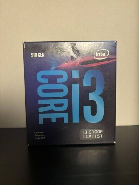 Intel Core i3-9100F Processzor Elad!