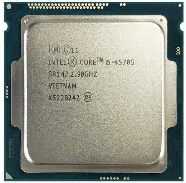 Intel Core i5-4570S 2,90 GHz-es LGA1150 CPU, szmtgp processzor