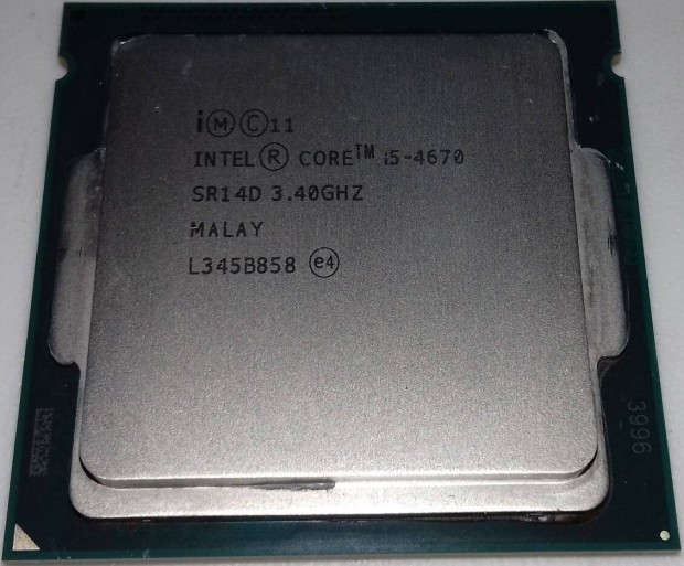 Intel Core i5-4670 s1150 processzor elad