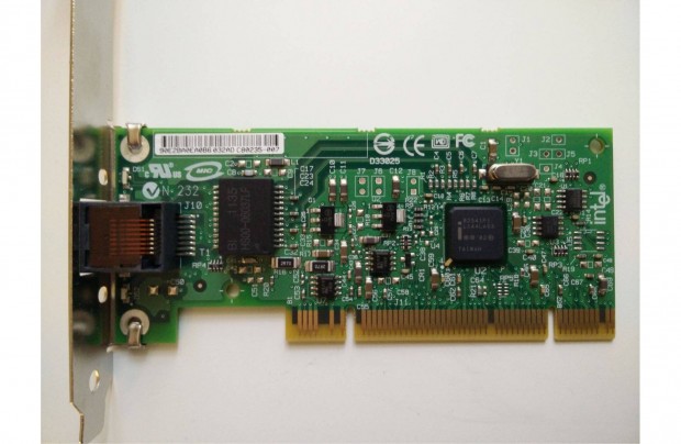 Intel Pro/1000 GT PCI Gigabit Ethernet krtya, nem hasznlt, hibs