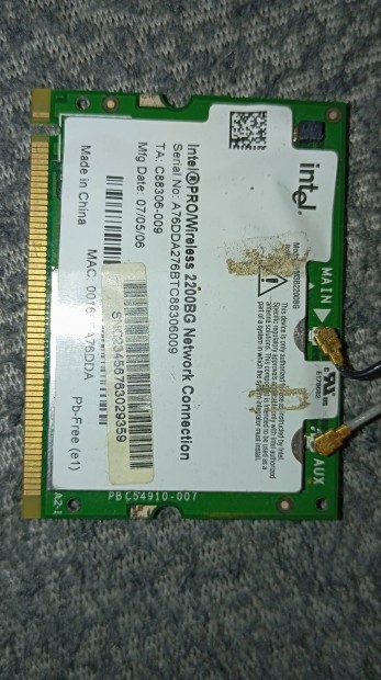 Intel R pro 2200BG Mini PCI WiFi krtya