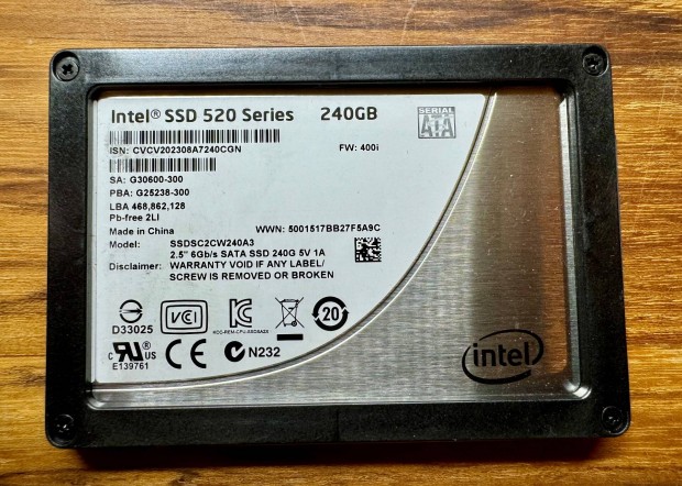 Intel SSD 520 series 240GB