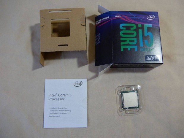 Intel i5-9600K CPU -Elad i5 1151 Processzor