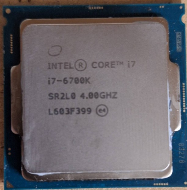 Intel i7 6700k processzor 