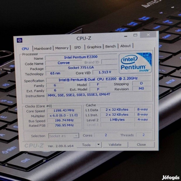 Intel pentium dual-core e2200 cpu processzor