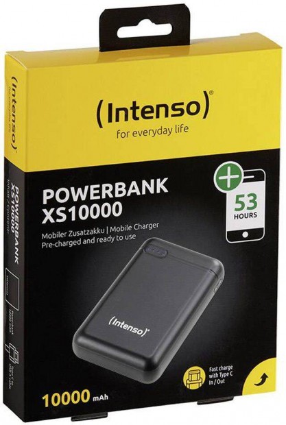 Intenso XS10000 10000 mAh powerbank tlt 3,1 Amper max., j bontatlan