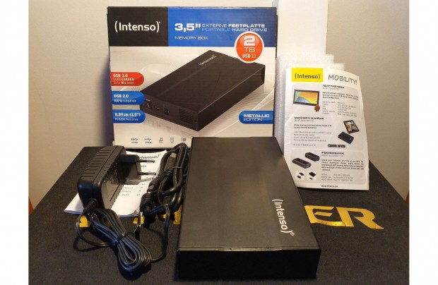 Intenso - Seagate 2TB USB 3.0 Fém külső merevlemez winchester újszerű