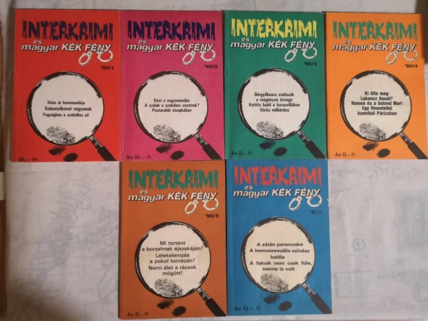 Interkrimi s magyar kk fny '90/1-5, '91/1