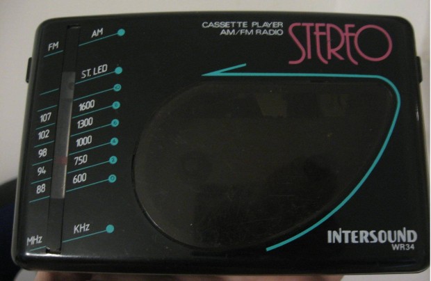 Intersound WR34 Kazetts Rdis Walkman Hordozhat Zene Lejtsz Magn
