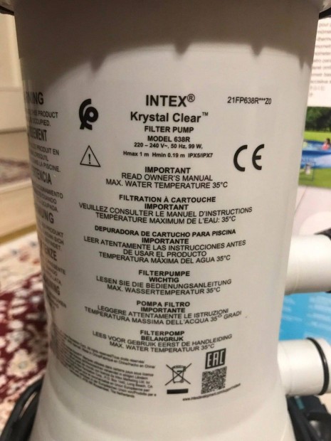 Intex Krystal Clear vízszűrő eladó