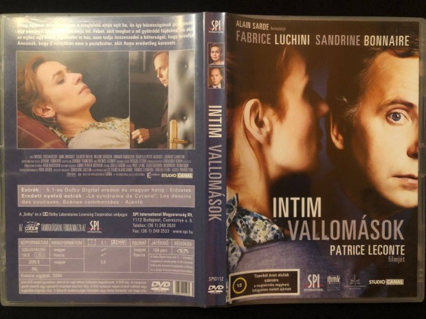 Intim vallomsok DVD (Fabrice Luchini, Sandrine Bonnaire)