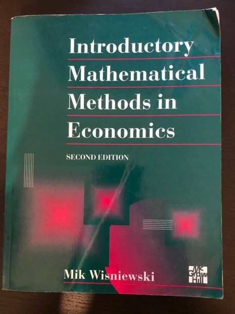 Introductory mathematical methods in economics