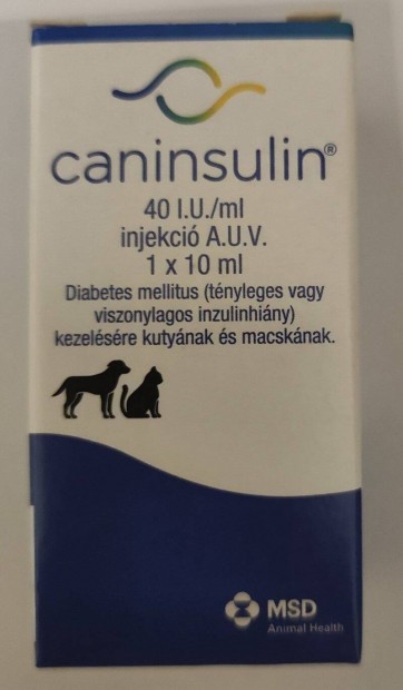 Inzulin cicnak vagy kutynak(caninsulin 40I.U /m) 10ml
