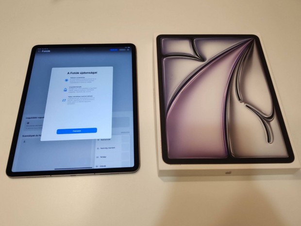 Ipad Air 13" M2 - 2024, Cellular, WiFi, Apple garancia, szrke, doboz