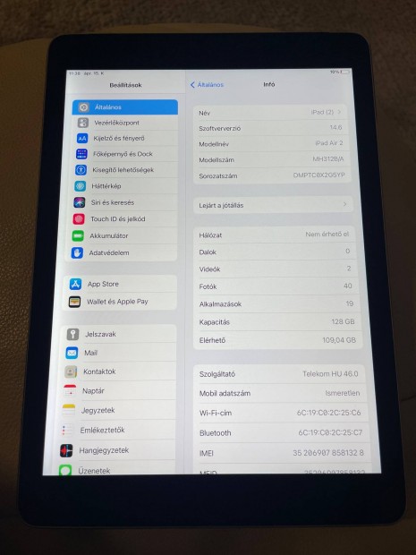 Ipad Air 2 128gb wifi+sim