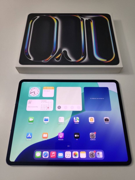 Ipad Pro 13" M4 - Wifi + Cellular, Apple garancia, ezst, doboz