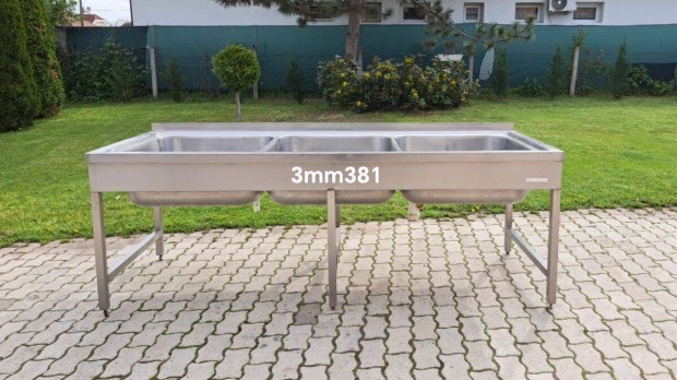 Ipari mosogató, Góliát, 3 medencés 3mm38