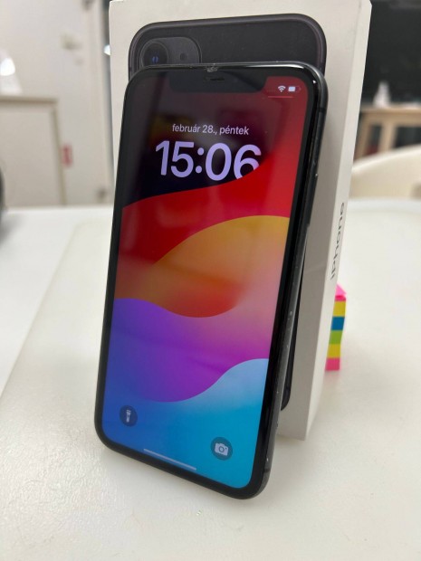 Iphone 11 Black 64GB Fggetlen Akku 89% 3 H Gar + Beszmts