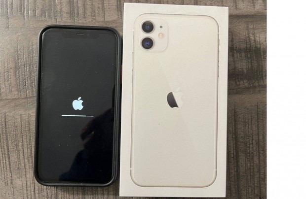 Iphone 11- 64GB, fehr, dobozzal, tltvel - hasznlt, szp llapotban