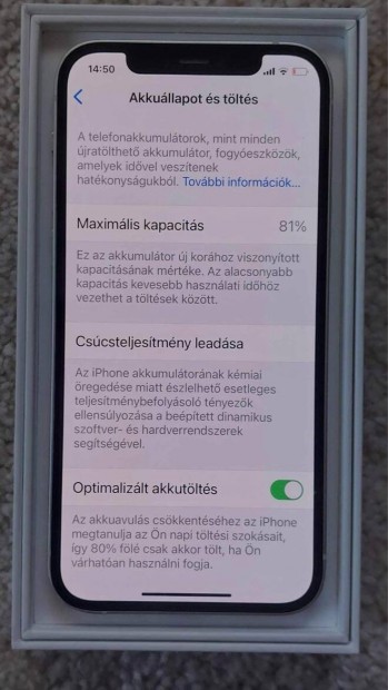 Iphone 12 128GB, fehr szn, gynyr, krtyafggetlen, kifogstalan